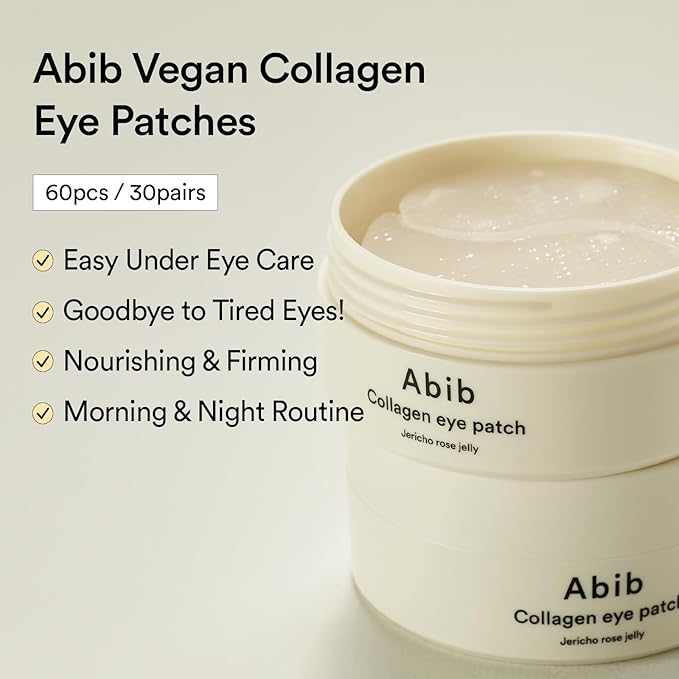 Abib Eye-Deal Eye Care Kit | Vegan Collagen Eye Patch, Non-animal Collagen Eye Cream | Puffy Eyes and Dark Circles, Anti-Wrinkle | Gifts for Women (Under Eye Care Duo)