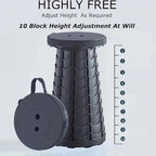 Upgraded Portable Folding Stool, Camping Retractable Seat for Adults Outdoor, Travel, Barbecue, Fishing, Waiting in Line Lightweight Chair 2023 Second Generation