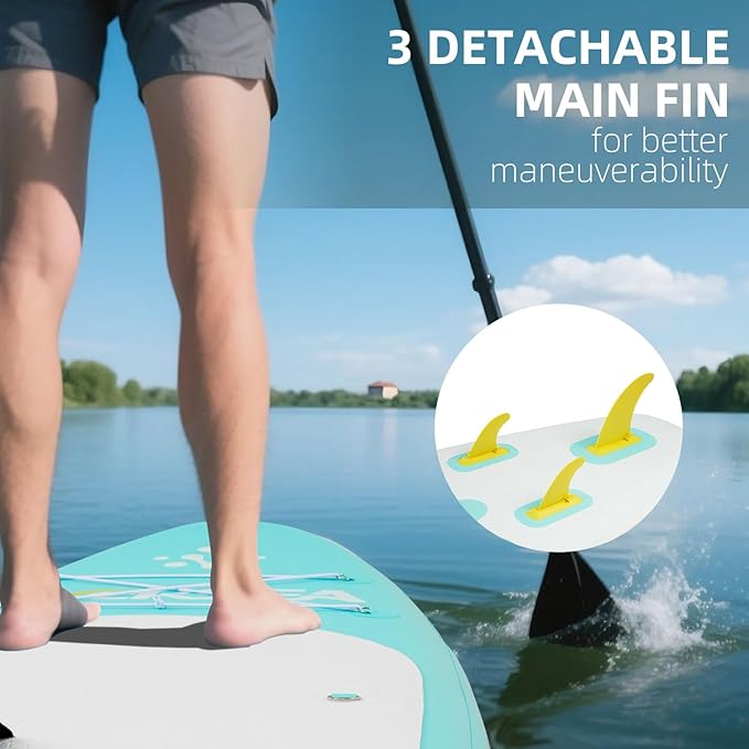 Inflatable Stand-Up Paddle Boards – Available 32"/33"/34" Widths Inflatable Paddle Board with SUP Accessories, Camera Mount, Basic All-Around SUP Board for All Skill Levels, Up to 450lbs
