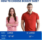 BCOZZY Travel Neck Pillow for Airplane – Patented Double Support for Head, Neck, and Chin. Best for Long Flights, Plane Sleeping & Car Rides. Adjustable Size. Fully Washable. Carry Bag. X-Large, Gray