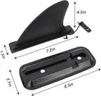 1 Pairs Surfing Fins, Inflatable Paddle Board Fins, 4-inch Center Fin with Base,Detachable Fin Dock Tail Fin for Long Board Paddle Board Surfboard Surfing Kayak Fin