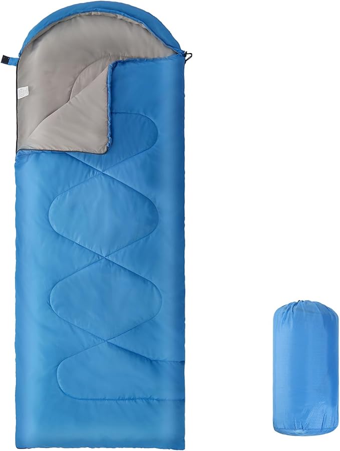 Sleeping Bags for Adults，Lightweight Waterproof Compact Sleeping Bag with Stuff Sack for Warm Camping Cold Hiking Traveling Outdoor Activities