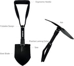 Mini Folding Camping Shovel, Lightweight Portable Small Tactical Survival Shovel, High Carbon Steel Military Shovel Entrenching Tool for Outdoor, Hiking, Digging, Backpacking, Car Emergency, Off Road