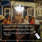 Folding Solar Camping Tent Light Outdoor Waterproof Portable Hanging Lantern Remote Control USB 4000mah Battery Rechargeable Foldable for Home Indoor Emergency Power Outage 2 Pack