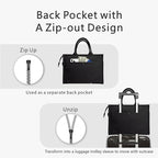 TOPDesign Heavy-Duty Canvas Tote Bag for Women, Adjustable Crossbody/Shoulder Handbag with 9 Pockets, Everything Tote