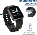 Smart Watch Chargers Compatible for FITVII HM78 HM68 HM58 HM57 H56, Iaret I18, Morepro HM57 HM78, Parsonver SR1 Replacement Charging Cable 60cm, 2Pack (Black&Black)