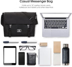 OIWAS Classic Messenger Bag for Men – 14 Inch Satchel Bags for Boys Laptop Shoulder Bag Leisure Crossbody Men Women Bookbag Office Briefcase