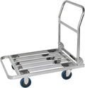 Heavy-Duty Foldable Dolly Trolley - Stainless Steel Flatbed Cart for Easy Transport of Luggage, Supplies, and Equipment 50 * 70