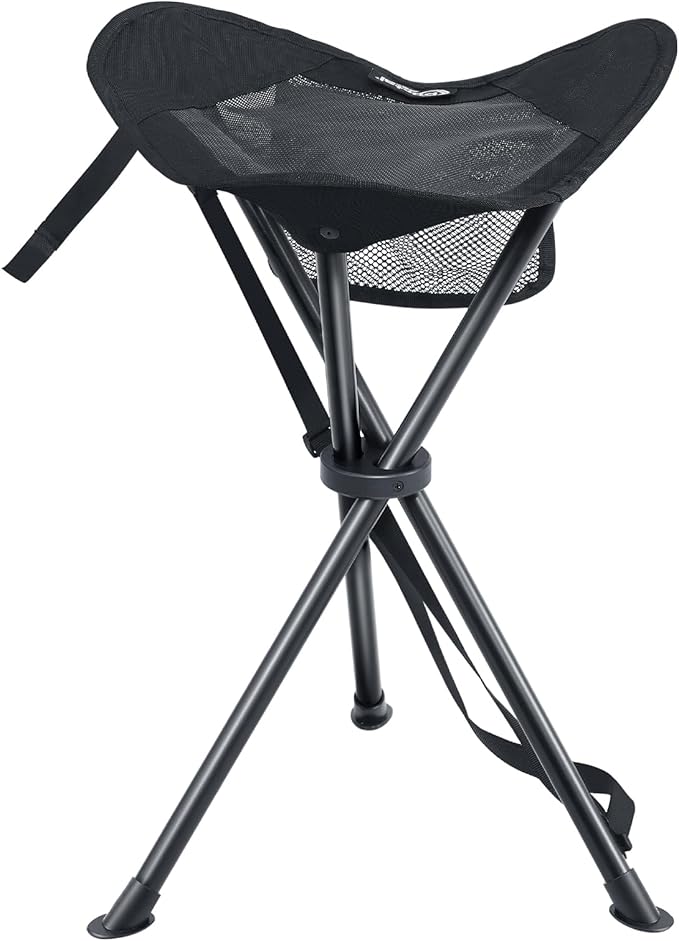 Portal Tall Folding Tripod Stool for Outdoor Camping Walking Hunting Hiking Fishing Travel, Support 225 lbs