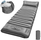 Sleeping Pad for Camping, 5" Extra-Thick Camping Mat with Pillow Built-in Foot Pump, Ultralight Inflatable Sleeping Mat for Camping, Backpacking, Hiking, Camp Tent