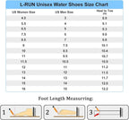 L-RUN Barefoot Water Shoes Women Mens Aqua Sock Athletic Hiking Water Sports Shoes for Swim Beach Pool Sand Diving Walking