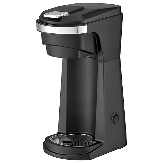 Newhouse Single Serve Coffee Maker compatible with K-cups Water Reservoir, Versatile Ground Coffee & K-Cup Compatibility, Adjustable Tray for Travel Mugs
