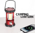 Rechargeable Camping Lanterns, 1500LM Camping Light with Phone Charger Compact Flashlights Torch, Portable Waterproof Hurricane Lanterns for Emergency, Outdoor, Power Outage