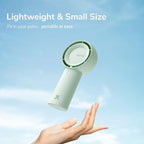 JISULIFE Portable Handheld Turbo Fan [16H Max Cooling Time], 4000mAh USB Rechargeable Personal Battery Operated Lash Small Pocket Fan with 5 Speeds for Travel/Outdoor/Vacation/Concerts - Green