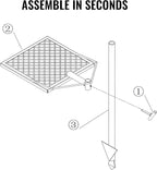 VEVOR Swivel Campfire Grill, Fire Pit Grill Grate over Fire Pits, Heavy Duty Steel Grill Grates, 360° Adjustable Open Fire Outdoor Cooking Equipment, Portable Camp Fire Racks for Camping Outdoor BBQ