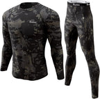 romision Thermal Underwear for Men Long Johns Fleece Lined Hunting Gear Bottom Top Set Base Layer for Cold Weather Gift