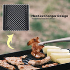 Fire Maple Compact Aluminium Alloy Mini Griddle Set with Stainless Steel Tongs - Portable Heating Kit for Outdoor and Indoor Use