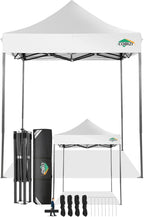 COBIZI 6.6x6.6 Pop Up Canopy Without Sidewall,Heavy Duty Canopy UPF 50+ All Season Wind Waterproof Commercial Outdoor Party Tents for Parties Canopy Gazebo with Storage Bag(6.6 x 6.6 ft White)