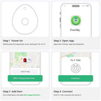 Air Tracker Tags-4 Pack for Apple Find My (iOS Only), Official MFi Certified, Smart Bluetooth Key Finder, Tracking Device for iPhone, Mini Finder Locator for Luggage, Backpack, Wallet, Bags, eBike