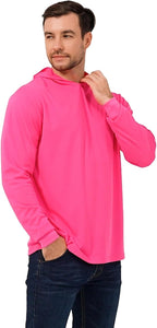 ProtectX High Visibility Sun Protection Lightweight Long Sleeve Hoodie, UPF 50+ Quick-Dry, SPF UV Shirt, Active Wear