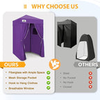 EAGLE PEAK Flex Compact 4x4 Pop-up Canopy Changing Room, Portable Dressing Room, Privacy Changing Tent for Indoor Fashion Photoshoots, Camping, or Pool, Purple