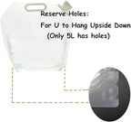 SUPANT Collapsible Emergency Water Jug Container Bag, Freezable, BPA Free Plastic Water Carrier Tank, Outdoor Folding Water Bag for Sport Camping Riding Mountaineer Backoacking, Food Grade