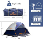 2-12 Person Tents for Camping Waterproof, Backpack Double Layer Tents, Perfect Picnics, Fishing and Backyard Camping