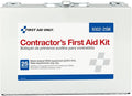 First Aid Only 9302-25M 25-Person Contractor's First Aid Kit for Home Renovation, Job Sites, and Construction Vehicles, 178 Pieces, Pack of 12