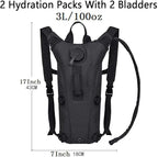 ATBP Running Hydration Vest Pack Tactical 3L Water Bladder Backpack Bag for Cycling Marathon Hiking Daypack Men & Women