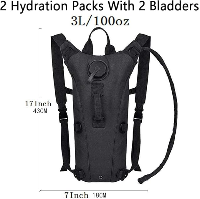 ATBP Running Hydration Vest Pack Tactical 3L Water Bladder Backpack Bag for Cycling Marathon Hiking Daypack Men & Women
