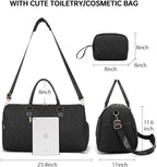 Duffle Bag for Travel, Weekender Bag with Shoe Compartment, Carry On Overnight Bag for Women with Toiletry Bag, Gym Bag with Wet Pocket, Hospital Bags for Labor and Delivery Beige