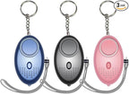 Emergency Personal Alarm, 3 Pack 140DB Person Siren with LED Lights, Personal Panic Alarm for Men, Women, Children, Elderly Emergency Security, Self Defense Electronic Device