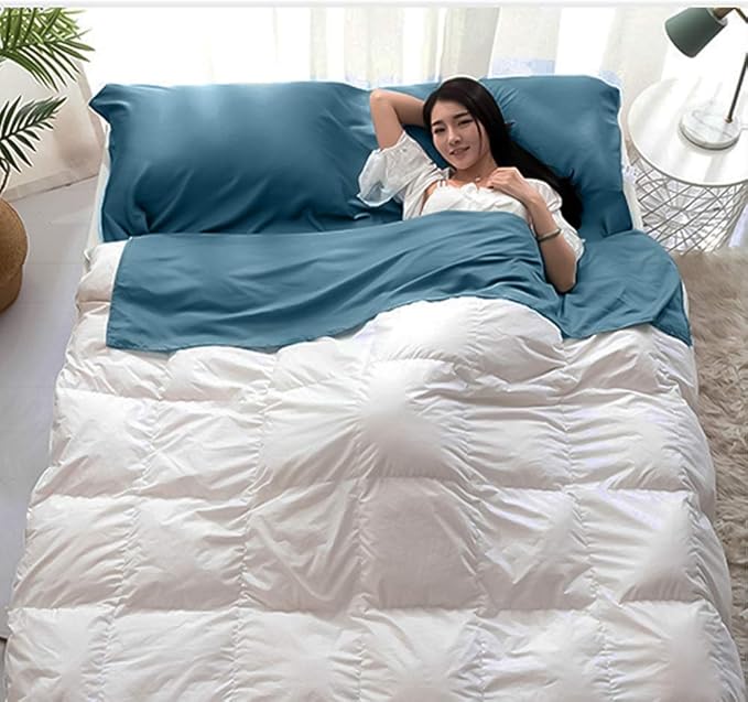 Sleeping Bag Liner Lightweight Compact Sleeping Bag Sack Portable Clean Travel Sheet Camping Sleep Sheet for Backpacking Hotel Hiking