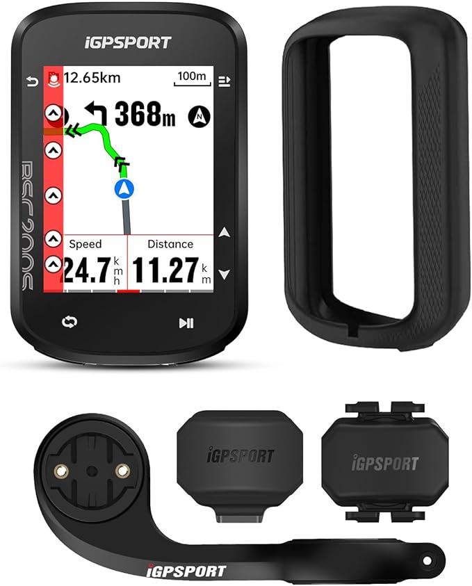 iGPSPORT BSC200S GPS Bike Computer, Wireless Route Navigation 2.4'' Screen Bluetooth ANT+ Cycle Computer IPX7 Waterproof