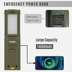 Telescopic Camping Lights Rechargeable 14000 mAh Led Multifunction Magnetic Lanterns Job Site Lighting Cordless Dimmable Camping Tent Lamp Portable Power Supply 6000LM IPX5 Waterproof