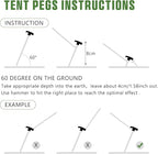 Shimeyao 10" Tent Stakes Camping Heavy Duty Stakes Bulk Metal Ground Pegs Camping Spikes Galvanized for Outdoor Pitching Canopy