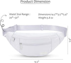 MAXTOP Large Crossbody Fanny Pack with 4-Zipper Pockets,Gifts for Enjoy Sports Festival Workout Traveling Running Casual Hands-Free Wallets Waist Pack Phone Bag Carrying All Phones