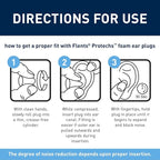 Flents Protechs Foam Ear Plugs, 50 Pair for Sleeping, Snoring, Loud Noise, Traveling, Concerts, Construction, Studying, Work, Shooting, Contour to Ear, NRR 33, Noise Cancelling, Green, Made in the USA