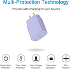 Type C Charger Fast Charging for iPhone 17 16 15,10FT USB C Samsung Chargers Block 25W Super Fast Chargers for Samsung Galaxy S25/S24 S23/iPhone Air/17/17 Pro Max/iPhone 16/16 Pro Max/15 Pro(Purple)