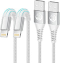 Aioneus iPhone Charger 6FT 2Pack, Apple MFi Certified Lightning Cable, Nylon Braided Charging Cord, Fast Phone Charger Cable Compatible with iPhone 14 13 12 11 Pro Max XR XS 8 7 Plus SE 2020