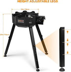 ONLYFIRE Portable Gas Burner with Adjustable Removable Legs, Propane Camping Stove for Backyard RV Tailgating Outdoor Cooking, works for Wok, Skillet, Frying Pan, Pot, 4FT Hose, 65000BTU, GS301