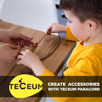 TECEUM 5/32" Paracord Rope 1000 – 1000ft / 200ft / 100ft / 50ft – Tactical Parachute Cord 4mm – 45+ Colors – Nylon String for Survival & Camping Gear – Stripe Cord for Survival – Utility Rope