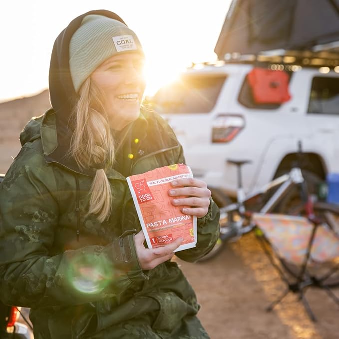 GOOD TO-GO Pasta Marinara (Single Serving) |Camping & Backpacking Food | Just Add Water Backpacking Meals | Good To-Go Dehydrated Meals Taste Better Than Freeze Dried Food