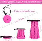 Fishboy Upgraded Collapsible Stool, 400lbs Max Weight, Lightweight But Sturdy, Portable Retractable Folding Telescoping Foldable Camping Stool for Adults Outdoor Fishing Hiking Gardening Travel BBQ