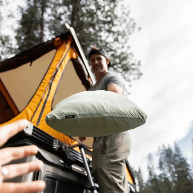 HEST Camping Pillow - Temperature Resilient, Memory Foam, Packable Travel Pillow