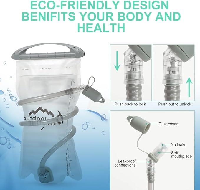 INOXTO Hydration Pack Backpack ，Water Backpack with 2L Leakproof Water Bladder, Running Hydration Vest for Man, Daypack for Cycling Motocross Climbing Trail Running