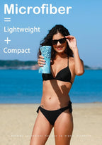 6 Pack Microfiber Lightweight Beach Towel Sand Free Quick Dry Absorbent Thin Compact Towels for Swimming Pool Camping Beach Accessories Large Easy Pack Travel Things for Vacation Essentials Gift