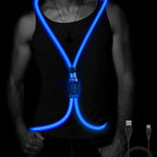 LED Reflective Vest Rechargeable Running Light for Runners High Visibility Safety Vest for Running,Cycling or Walking