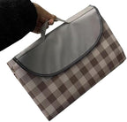 K Y KANGYUN Extra Large Picnic Blanket Outdoor Beach Blankets, Water-Resistant Foldable Sandproof Blankets Cute Picnic Mat for Beach, Camping Grass Lawn Park Mats (Brown 2, 80x80 in)