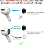 3 Pairs Replacement Ear Tips for AirPods Pro 1st & 2nd Generation with Noise Reduction Hole, Silicone Ear Tips for AirPods Pro with Portable Storage Box and Fits in Charging Case (Medium, Black)